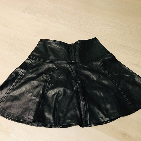 Ellison Faux Leather Fit & Flare Skirt - Picture 1 of 3